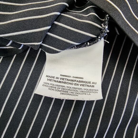 Nike Golf Polo Shirt Mens XL Black White Striped Short Sleeve Tour Performance - Picture 14 of 15